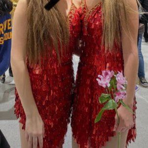 Red fringe sequin dress!  So so cute!!!